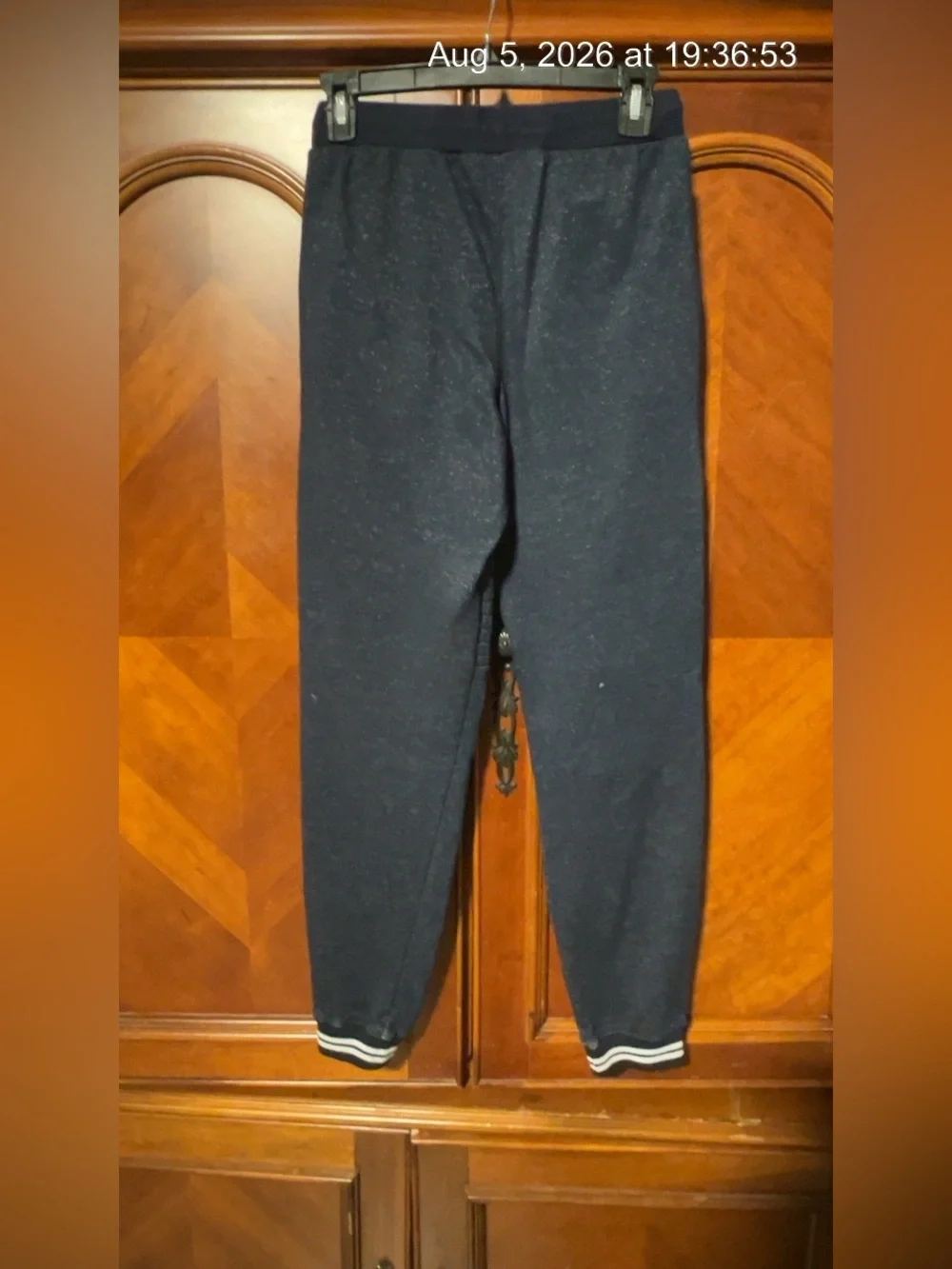 Sovereign Code Dark Navy Kids Sweatpants with Striped Cuffs (Bin 5-024)